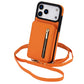 ⏳ Tijdelijke aanbieding⏳ Portemonnee telefoonhoes met schouderband en standaard PU leer met kaartopberging en magnetische sluiting In vijf kleuren
