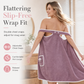 🛁Soft Thick Coral Fleece Bath Wrap Skirt | Highly Absorbent Wearable Towel with Pocket & Bow