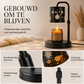 Retro sneeuwvlok kaarsenverwarmerlamp