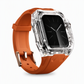 Geïntegreerde smartwatch-band met beschermhoes Kleurblokkerende doorschijnende sportband voor 40 mm 41 mm 42 mm 44 mm 45 mm 46 mm 49 mm