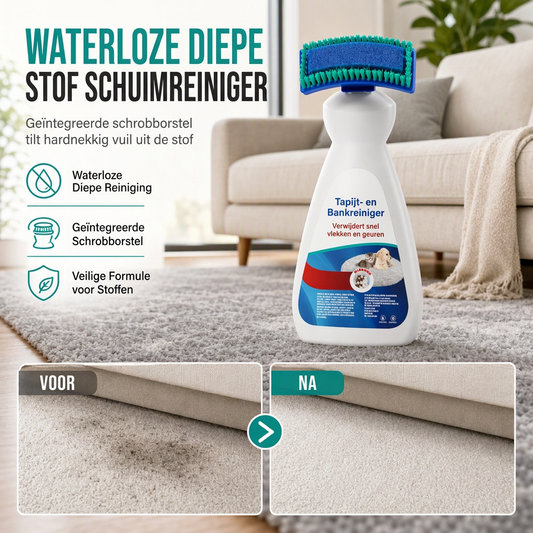 Schuim, borstelapplicator & geen doorweken. Vlekken weg – bestel nu! ✅