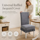 🪑 50% OFF! ✨ Stretch Jacquard Dining Chair Cover – Thickened Cat Scratch Resistant Slipcover with Ultra-Elastic Wrinkle-Free Fit – Modern Geometric Texture in 6 Colors for Straight-Back Chairs 🛡️