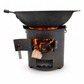 ⏳ Tijdelijke aanbieding⏳ 🎁2026 Nieuw gearriveerd 50% KORTING💥Zware kampeer kachel van koolstofstaal – Hout & Houtskool, Hoge Luchttoevoer, 3-in-1 Kookplaat 🍳