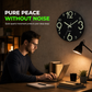 ⏳Tijdelijk 50% korting⏰12-inch stille houten wandklok – Lichtgevend & MDF houtnerf✨