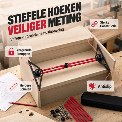 📐 BEPERKTE TIJDELIJKE KORTING: 50%! ⚙️ Multifunctionele Houtbewerkings Markeergereedschapsset – Massief Aluminium, Hoge Precisie, Draagbaar ✨