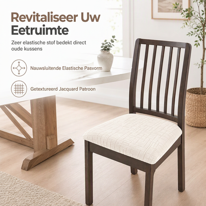 ⏳Tijdelijke aanbieding⏰🪑Elastische eetkamerstoelzitting hoes — Goed passend, Vlekbestendig, Stijlvol