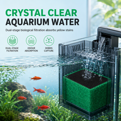 ⏳ Tijdelijke aanbieding⏳ 💧 Waarom zweven er nog deeltjes in je aquarium? Dit poreuze koolfilterblok filtert in twee lagen: grof vuil buiten, geuren en opgeloste stoffen binnen.