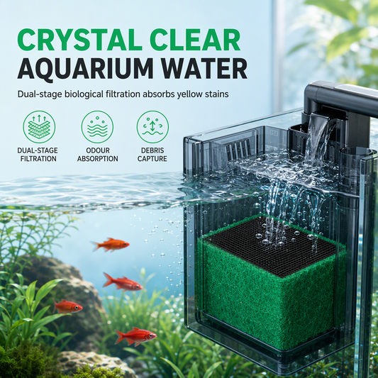 ⏳ Tijdelijke aanbieding⏳ 💧 Waarom zweven er nog deeltjes in je aquarium? Dit poreuze koolfilterblok filtert in twee lagen: grof vuil buiten, geuren en opgeloste stoffen binnen.