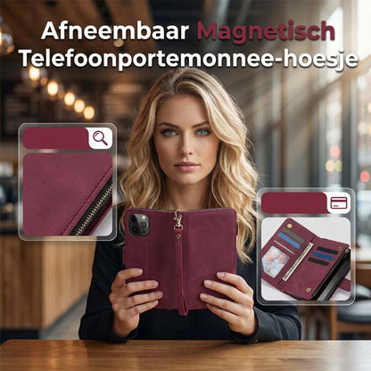 📱 Afneembare Magnetische Wallethoes