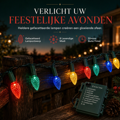 🍓 BEPERKTE TIJD 50% KORTING! ✨ Op batterijen werkende aardbeien lichtsnoer – 8 standen, waterdicht, feestelijke decoratie 🎃