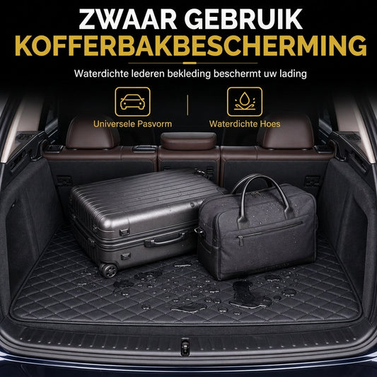🚗Universele kofferbakmat van PVC-leer voor sedans en SUV's, eenvoudig schoon te maken, 100x70 cm
