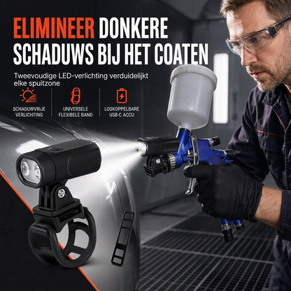 🔧 TIJDELIJK 50% KORTING! ✨ Lichtgewicht Spuitpistool – LED-Richtverlichting, Egale Afwerking, Voor Diverse Toepassingen 🎨