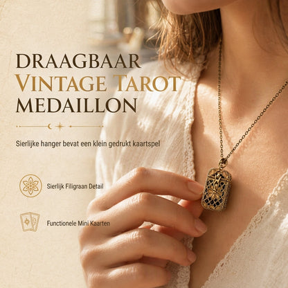 📢📢50% KORTING !! ⏰Vrouwen Tiny Tarotkaart met Ketting Sieraden