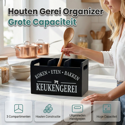 "Koken Eten Bakken" Houten Opbergdoos