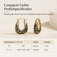 Vintage Luipaardprint U-vormige Huggie Oorbellen voor Dames