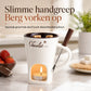 Keramische Chocolade- en Kaasfondue-Smeltmok met Vork