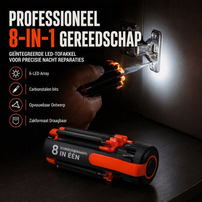 🪛Opvouwbare multibitschroevendraaier met LED